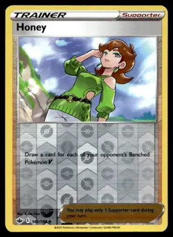 Honey 142/198 Pokemon Card Chilling Reign Uncmn Traine Rev Holo LP OM - Image 1