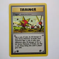 Digger 75/82 Team Rocket WOTC 1st Edition Trainer Pokemon Card NM - Image 1