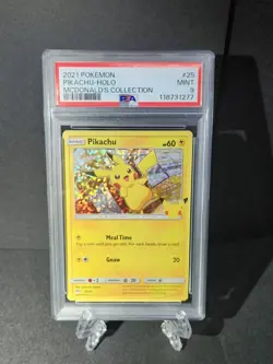 Pokemon Card - Pikachu Mcdonalds 25/25 Holo 25th Anniversary Promo 2021 PSA 9 - Image 1