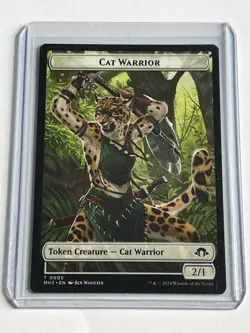 Cat Warrior 5 Token Card MTG Modern Horizons 3 2024 Mint - 9.0 + Non Foil - Image 1