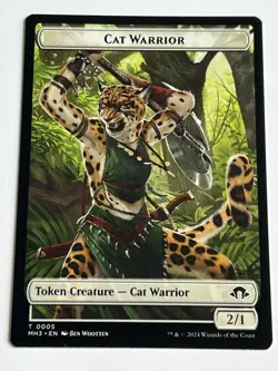 Cat Warrior 5 Token Card MTG Modern Horizons 3 2024 Mint - 9.0 + Non Foil - Image 4