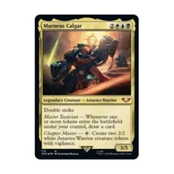 WOTC MTG - Universes Beyond: Warhammer 40,000 Marneus Calgar (MR) (Foil) EX - Image 1