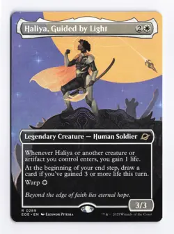 Haliya, Guided by Light (Borderless) 0289 (R) MTG Edge of Eternities (EOE) - Image 1