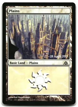 MTG Plains (Dragon's Maze) FOIL L Prerelease Cards 1 MP - Image 1