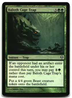 MTG Baloth Cage Trap FOIL U Zendikar 156 MP - Image 1