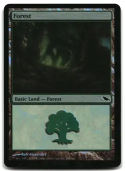 MTG Forest () FOIL L Shadowmoor 299 MP - Image 1