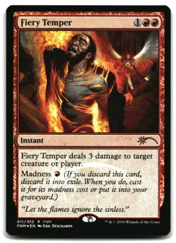 MTG Fiery Temper FOIL P FNM Promos 11 MP - Image 1