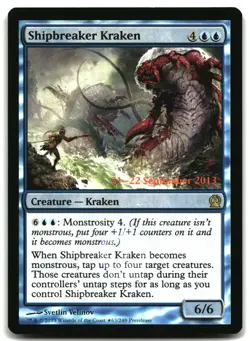 MTG Shipbreaker Kraken FOIL P Prerelease Cards 63 MP - Image 1