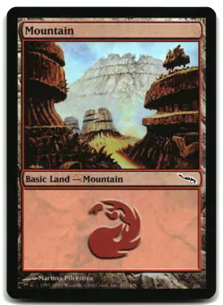MTG Mountain () FOIL L Mirrodin 301 MP - Image 1