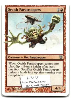 MTG Orcish Paratroopers FOIL C Unhinged 83 MP - Image 1
