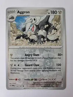 Aggron 122/167 | Twilight Masquerade | Reverse Holo Uncommon | NM | Pokemon TCG - Image 1