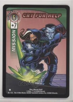 2000 The X-Men Movie Trading Card Game Cry for Help #92 - Image 1