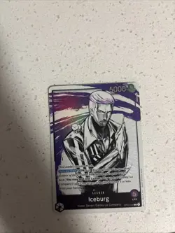 One Piece Iceburg Alternate Art Leader Card Game Pillars of Strength OP03-058 - Image 1