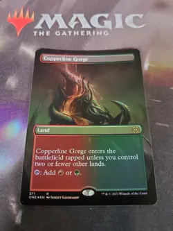 MTG. Copperline Gorge. Foil Borderless. Phyrexia: All Will Be One. Pack Fresh - Image 1