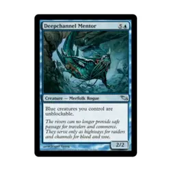WOTC MtG Shadowmoor Deepchannel Mentor (U) EX - Image 1