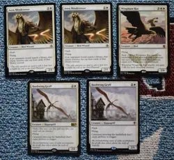 MTG 5x Rare White Aven Mindcensor, Wingmate Roc, Hushwing Gryff - Image 2