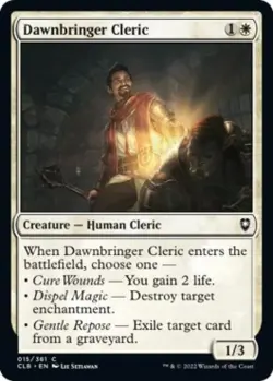 Dawnbringer Cleric - Light Play MTG Commander Legends: Battle for Baldur's Gate - Image 1