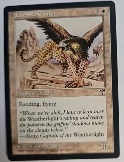 MTG Magic The Gathering Card Teremko Griffin Suramon Griffin White Mirage 1996 - Image 1