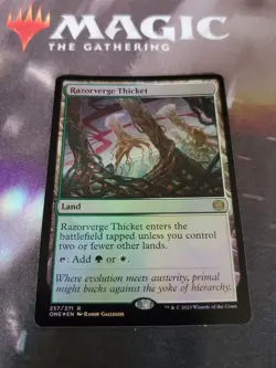 Mtg. Razorverge Thicket. Foil. Phyrexia: All Will Be One. Pack Fresh - Image 1