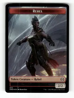 Rebel // Phyrexian Goblin Double-sided Token NM Foil T MTG Magic Phyrexia: All W - Image 2