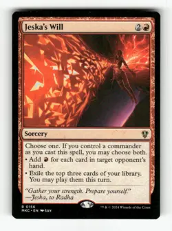 Jeska's Will 156 NM Normal R MTG Magic Commander: Murders at Karlov Manor - Image 1
