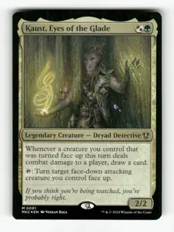 Kaust, Eyes of the Glade 1 NM Foil M MTG Magic Commander: Murders at Karlov Mano - Image 1