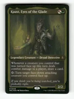Kaust, Eyes of the Glade (Display Commander) - Thick Stock 49 NM Foil M MTG Magi - Image 1