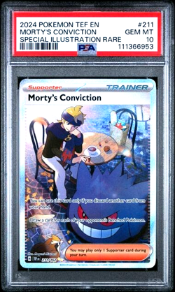 Pokemon S&V Temporal Forces Morty's Conviction Special illustration Rare PSA 10 - Image 1