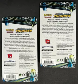 POKEMON SUN MOON LOST THUNDER BLISTER BOOSTER PACK X2 BOTH ROWLET & SALANDIT - Image 2