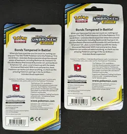 POKEMON SUN MOON UNBROKEN BONDS BLISTER BOOSTER PACK NEW PIKACHU & EEVEE - Image 2