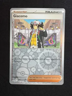 Giacomo 182/193 Reverse Holo LP - Pokemon TCG Paldea Evolved PAL Trainer - Image 1