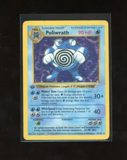 1999 Pokemon Base Set 1ST EDITION Poliwrath 13/102 Holo Foil Shadowless WOTC - Image 1