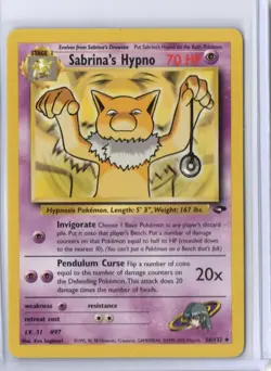 Vintage Pokemon Sabrina's Hypno 56/132 Gym Challenge LP - Image 1