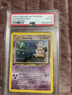 2000 Pokemon Neo Genesis Slow king Holo Rare PSA 4 - Image 1