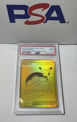2021 Pokemon Celebrations Ultra Premium Collection FA/Poke Ball #146 PSA 9 Mint - Image 1