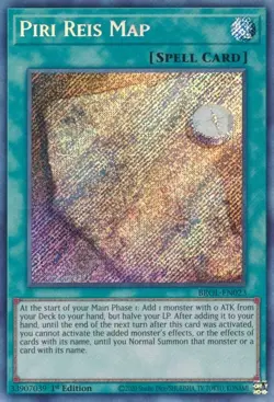 Yugioh BROL-EN023 Piri Reis Map NM/Mint 1st Edition Secret Rare TCG - Image 1