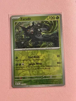 Zarude - Reverse Holo Rare - Surging Sparks 011/191 Pokemon TCG Card NM - Image 1