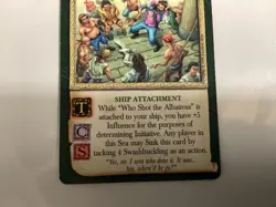 Vintage 1999 7th Sea CCG Who Shot the Albatross Collectible Trading Card - Image 3