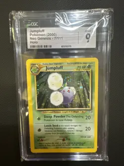 CGC 9 MINT Jumpluff Neo Genesis 1st Edition 7/111 Holo Pokemon Card psa - Image 1