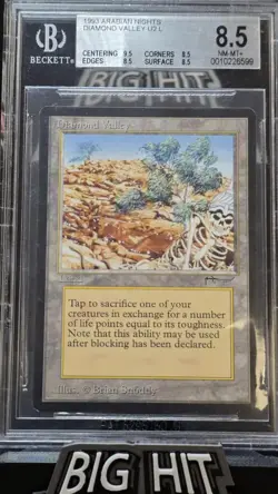 1993 MAGIC MTG ARABIAN NIGHTS DIAMOND VALLEY U2 RESERVED LIST VINTAGE BGS 8.5 - Image 1