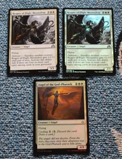 MTG 3x White FOIL Angels Reaper of Flight Moonsilver, Angel of the God-Pharaoh - Image 1
