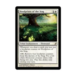 WOTC MtG Lorwyn Hoofprints of the Stag (R) (Foil) EX - Image 1