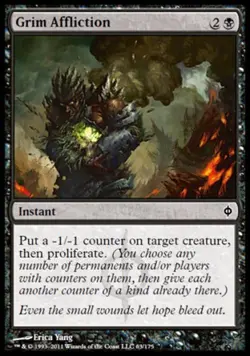 Grim Affliction - Light Play MTG New Phyrexia - Image 1