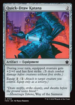 Magic the Gathering MTG - Quick-Draw Katana - Foundations - NM - Image 1