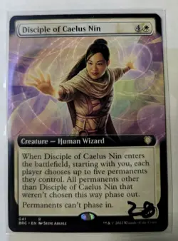 Disciple of Caelus Nin (Extended Art) Commander: The Brothers' War Regular MTG - Image 1