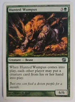 MTG Magic The Gathering Card Hunted Wumpus Creature Beast Green 8th Edition - Image 1