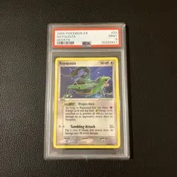 Pokemon PSA 9 MINT Rayquaza 22/107 EX Deoxys Non Holo Rare 2005 - Image 1