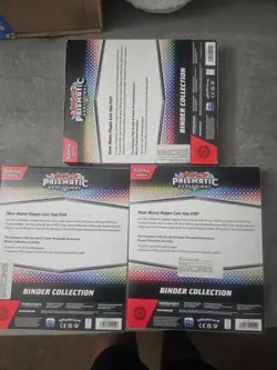 x3 Pokemon TCG SV8.5 Prismatic Evolutions Binder Collection Box Factory Sealed - Image 2