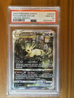 Leafeon VSTAR GG35/GG70 Crown Zenith: Galarian Gallery Holo PSA 10 Pokemon - Image 1