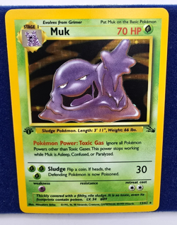 Pokemon First Edition Fossil Muk 13/62 NM/NM+ Holographic WOTC Free Ship! - Image 2